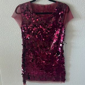 Susana Monaco Sequin & Mesh Lined Dress ❤️